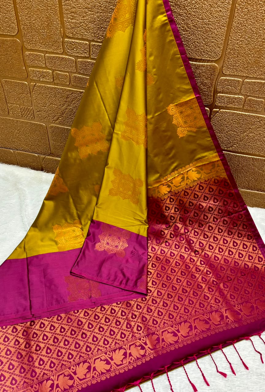 Kanchipuram Elite Silk Grand Contrast Pallu Saree